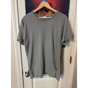 Melrona Mens Gray Crew Neck T Shirt Size XL Basic Essential Tee 90s blank